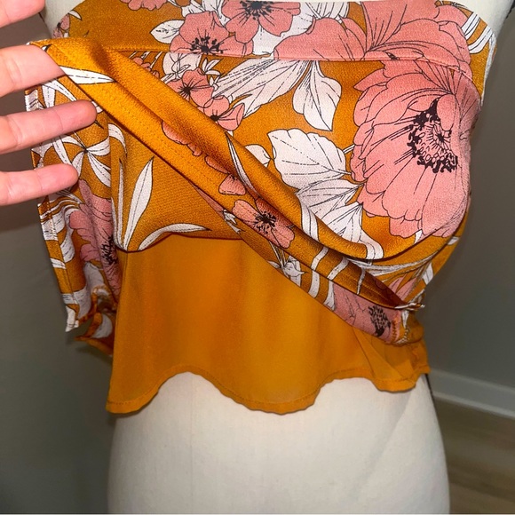 Orange/pink floral cami top - Picture 4 of 4